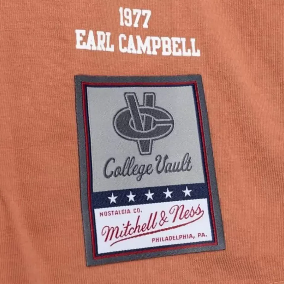 Men Mitchell & Ness T-Shirts & Tops-Name & Number Tee University Of Texas At Austin 1977 Earl Campbell