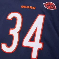 Men Mitchell & Ness Hoodies & Sweatshirts-Name And Number Fleece Hoodie Chicago Bears 1983 Walter Payton