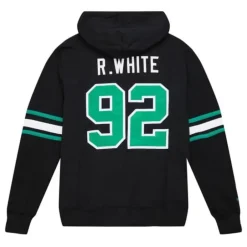 Men Mitchell & Ness Hoodies & Sweatshirts-Name And Number Fleece Hoodie Philadelphia Eagles 1990 Reggie White