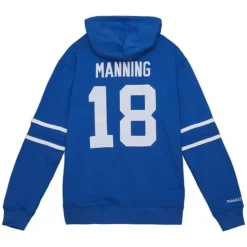 Men Mitchell & Ness Hoodies & Sweatshirts-Name And Number Fleece Hoodie Indianapolis Colts 2006 Peyton Manning