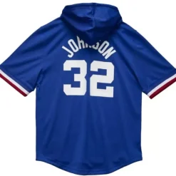 Men Mitchell & Ness T-Shirts & Tops-Name And Number Mesh Hoody All Star West 1985-86 Magic Johnson