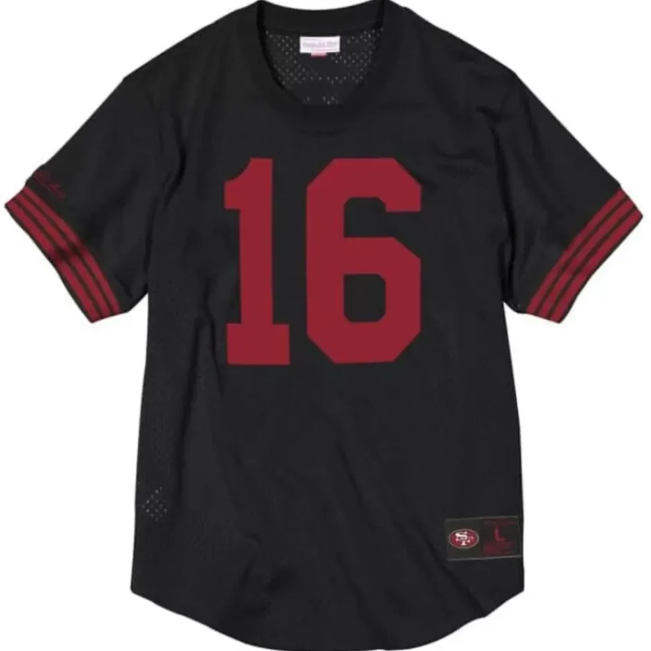 Men Mitchell & Ness T-Shirts & Tops-Name And Number Mesh Top San Francisco 49Ers 1990 Joe Montana