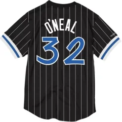 Men Mitchell & Ness T-Shirts & Tops-Name And Number Mesh Top Orlando Magic Shaquille O'Neal