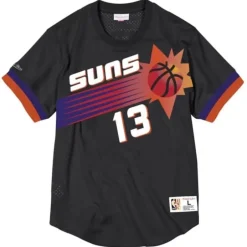 Men Mitchell & Ness T-Shirts & Tops-Name And Number Mesh Top Phoenix Suns 1996-97 Steve Nash