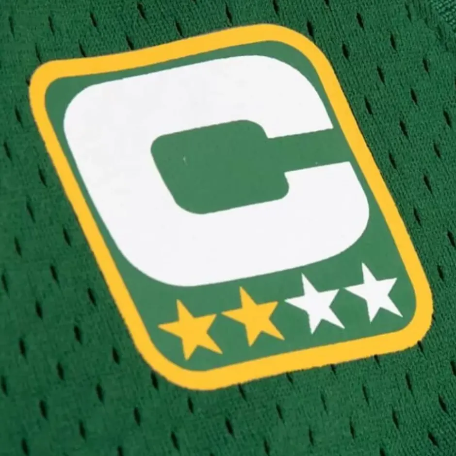 Men Mitchell & Ness T-Shirts & Tops-Name And Number Mesh Top Green Bay Packers 2010 Charles Woodson