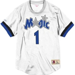 Men Mitchell & Ness T-Shirts & Tops-Name And Number Mesh Top Orlando Magic 2004-05 Tracy Mcgrady