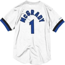 Men Mitchell & Ness T-Shirts & Tops-Name And Number Mesh Top Orlando Magic 2004-05 Tracy Mcgrady