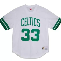 Men Mitchell & Ness T-Shirts & Tops-Name And Number Mesh Top Boston Celtics 1986-87 Larry Bird