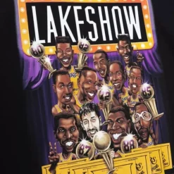 Men Mitchell & Ness T-Shirts & Tops-Nba Lake Show Tee Lakers
