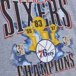 Men Mitchell & Ness T-Shirts & Tops-Nba Playoffs Tee 76Ers