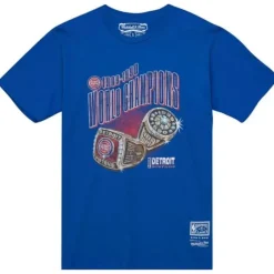 Men Mitchell & Ness T-Shirts & Tops-Nba 90'S Rings Tee Pistons