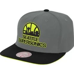 Mitchell & Ness Snapback-Neon Lights Snapback Hwc Seattle Supersonics
