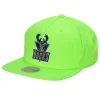 Mitchell & Ness Snapback-Neon Nylon Snapback Hwc Milwaukee Bucks