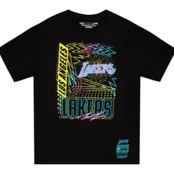 Men Mitchell & Ness T-Shirts & Tops-Neon Tee Los Angeles Lakers