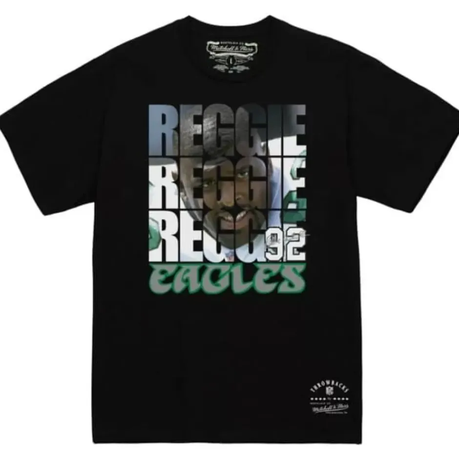 Men Mitchell & Ness T-Shirts & Tops-Nfl Tee Philadelphia Eagles Reggie White