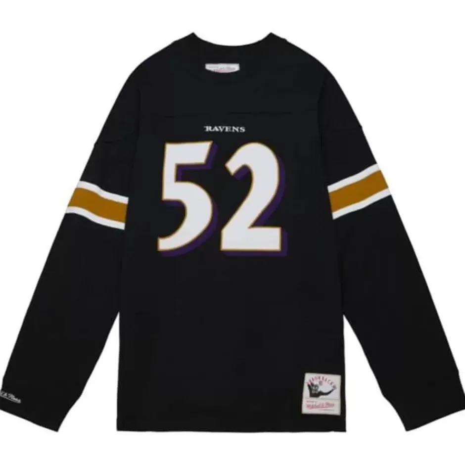 Men Mitchell & Ness T-Shirts & Tops-N&N Longsleeve Tee Baltimore Ravens 2004 Ray Lewis