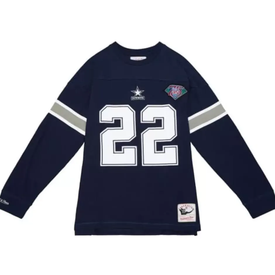 Men Mitchell & Ness T-Shirts & Tops-N&N Longsleeve Tee Dallas Cowboys 1994 Emmitt Smith
