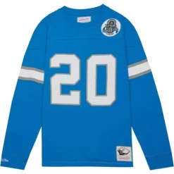 Men Mitchell & Ness T-Shirts & Tops-N&N Longsleeve Tee Detroit Lions 1995 Barry Sanders