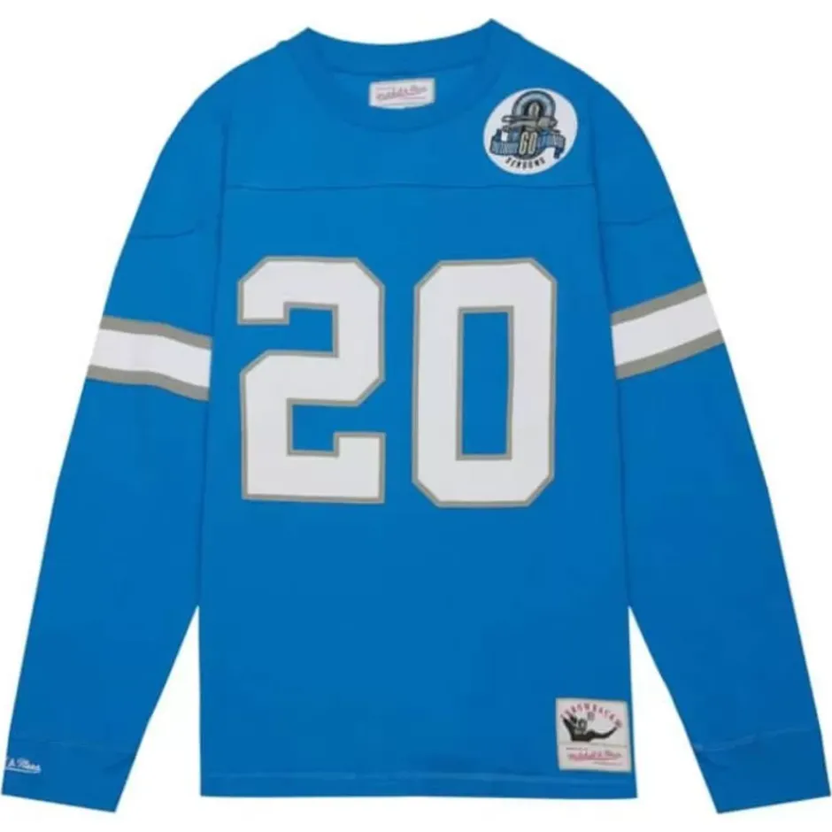 Men Mitchell & Ness T-Shirts & Tops-N&N Longsleeve Tee Detroit Lions 1995 Barry Sanders