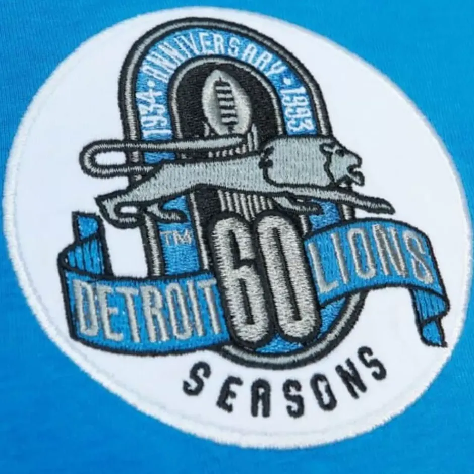 Men Mitchell & Ness T-Shirts & Tops-N&N Longsleeve Tee Detroit Lions 1995 Barry Sanders