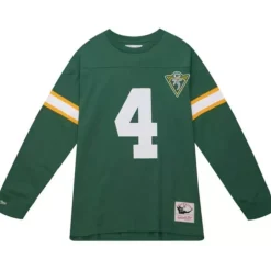 Men Mitchell & Ness T-Shirts & Tops-N&N Longsleeve Tee Green Bay Packers 1993 Brett Favre