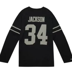 Men Mitchell & Ness T-Shirts & Tops-N&N Longsleeve Tee Los Angeles Raiders 1988 Bo Jackson