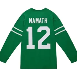 Men Mitchell & Ness T-Shirts & Tops-N&N Longsleeve Tee New York Jets 1969 Joe Namath