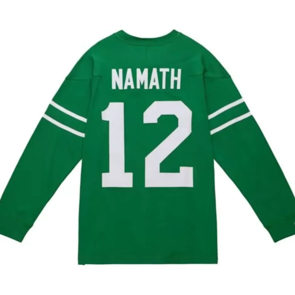 Men Mitchell & Ness T-Shirts & Tops-N&N Longsleeve Tee New York Jets 1969 Joe Namath
