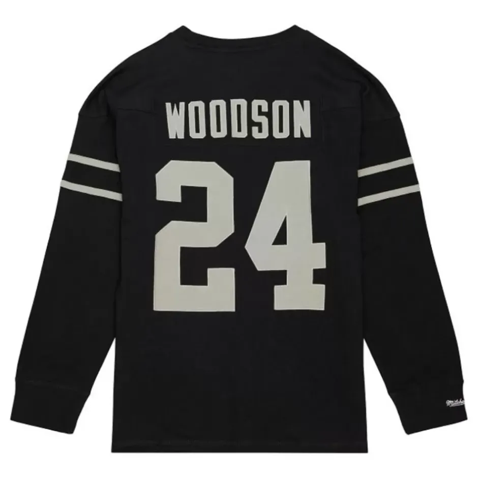 Men Mitchell & Ness T-Shirts & Tops-N&N Longsleeve Tee Oakland Raiders 1998 Charles Woodson