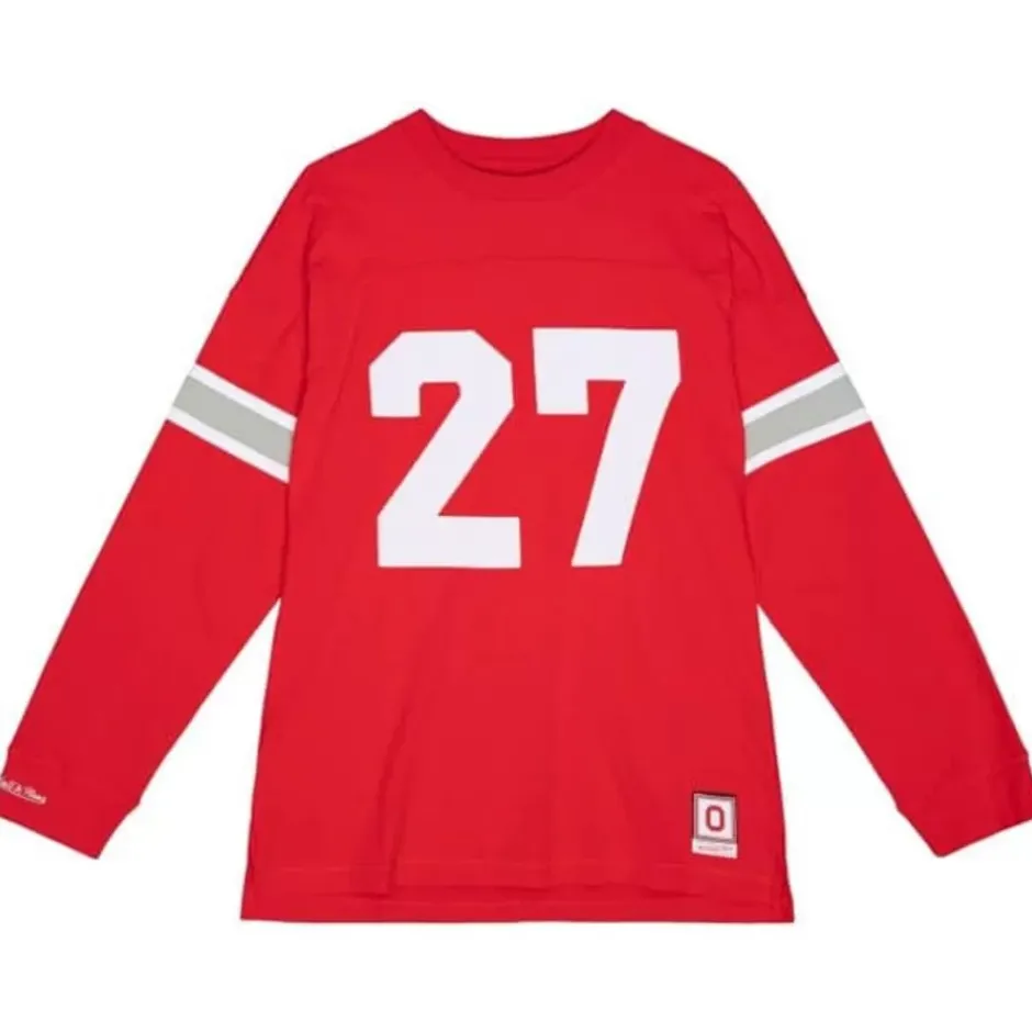 Men Mitchell & Ness T-Shirts & Tops-N&N Longsleeve Tee Ohio State 1995 Eddie George