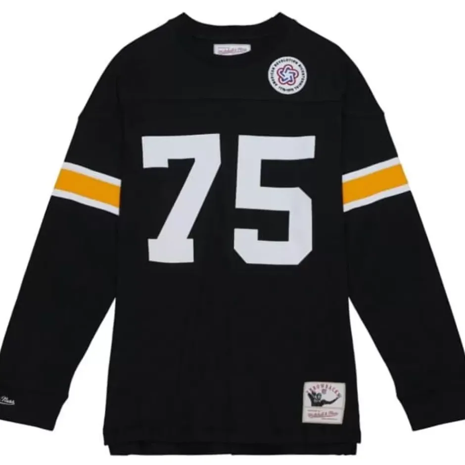 Men Mitchell & Ness T-Shirts & Tops-N&N Longsleeve Tee Pittsburgh Steelers 1976 Joe Greene