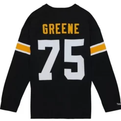 Men Mitchell & Ness T-Shirts & Tops-N&N Longsleeve Tee Pittsburgh Steelers 1976 Joe Greene