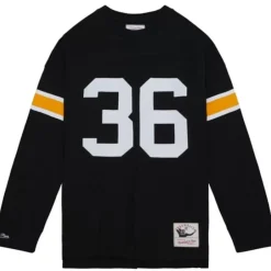 Men Mitchell & Ness T-Shirts & Tops-N&N Longsleeve Tee Pittsburgh Steelers 1996 Jerome Bettis