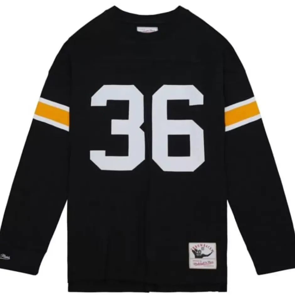 Men Mitchell & Ness T-Shirts & Tops-N&N Longsleeve Tee Pittsburgh Steelers 1996 Jerome Bettis