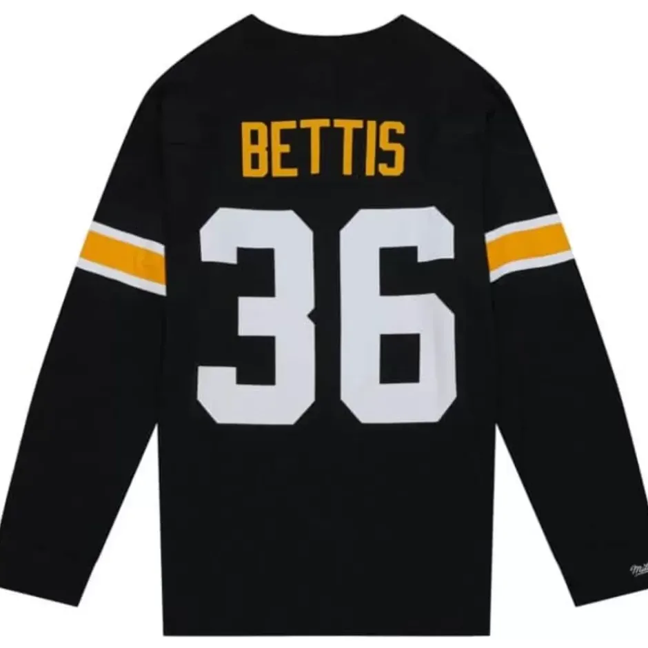 Men Mitchell & Ness T-Shirts & Tops-N&N Longsleeve Tee Pittsburgh Steelers 1996 Jerome Bettis