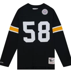 Men Mitchell & Ness T-Shirts & Tops-N&N Longsleeve Tee Pittsburgh Steelers 1976 Jack Lambert