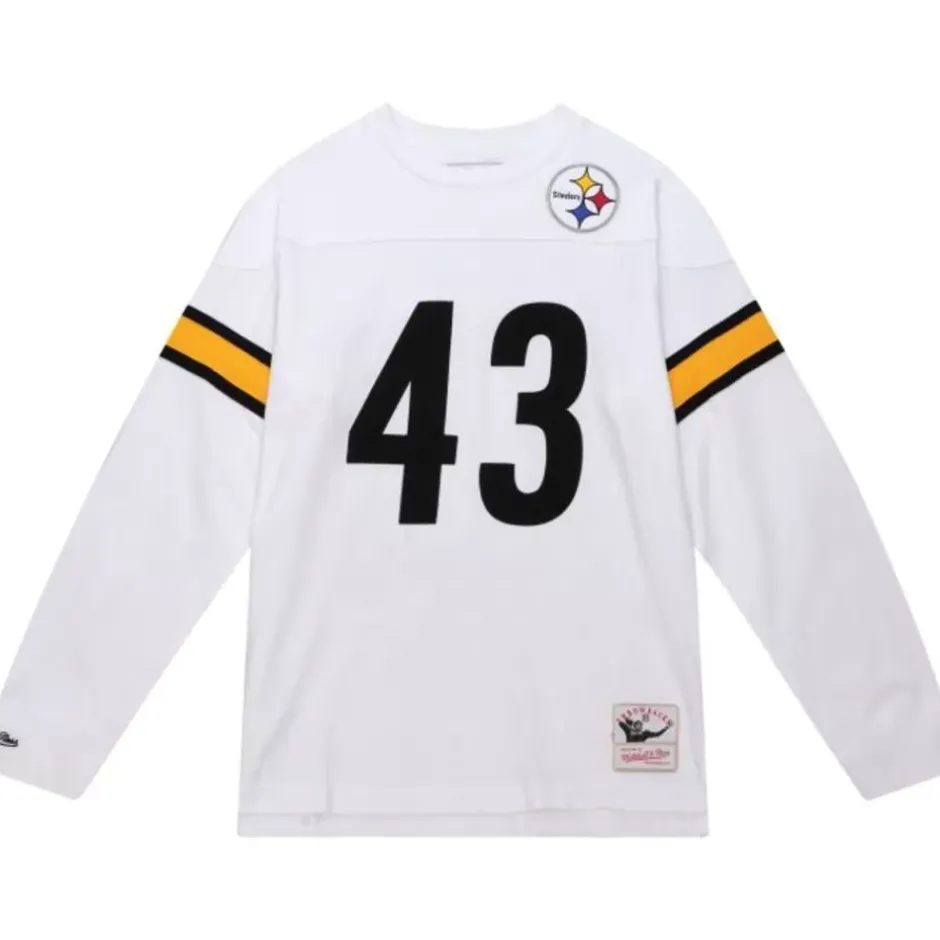 Men Mitchell & Ness T-Shirts & Tops-N&N Longsleeve Tee Pittsburgh Steelers 2006 Troy Polamalu