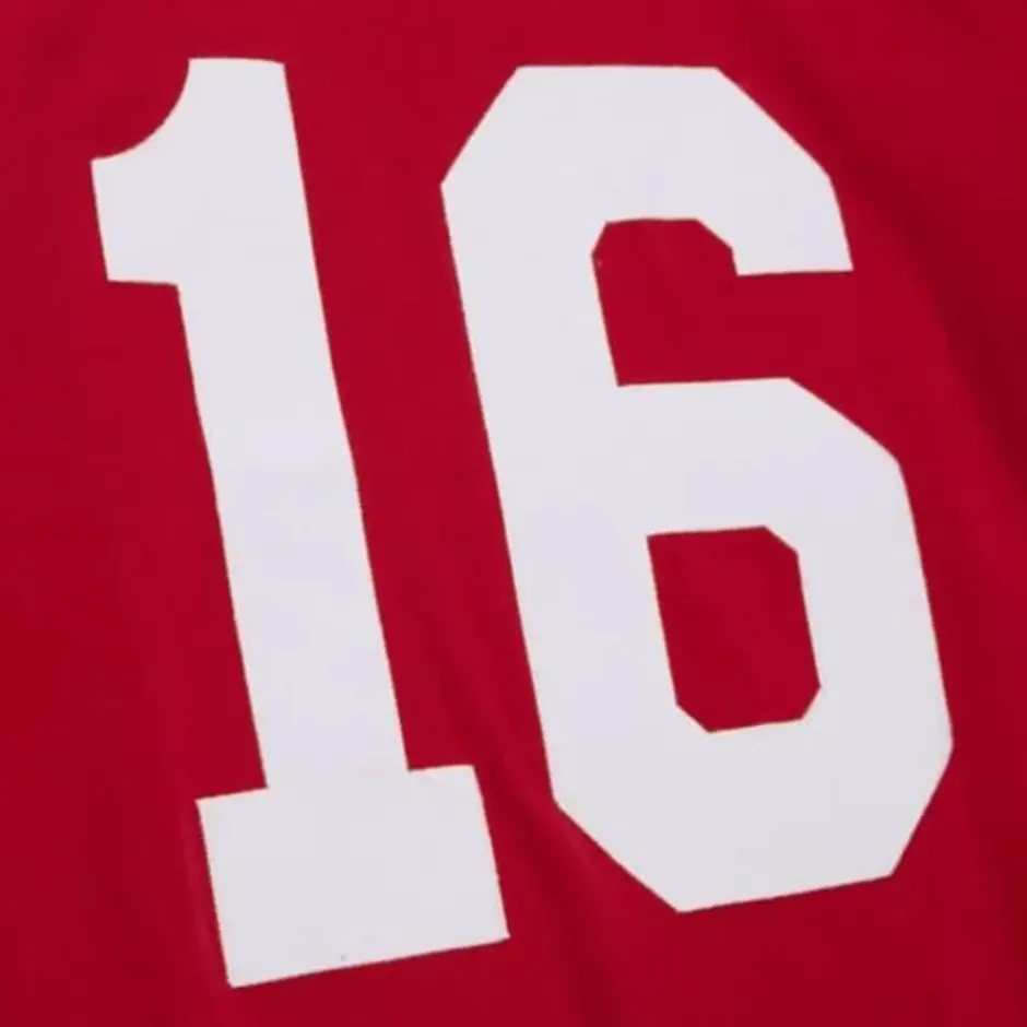 Men Mitchell & Ness T-Shirts & Tops-N&N Longsleeve Tee San Francisco 49Ers 1989 Joe Montana