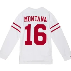 Men Mitchell & Ness T-Shirts & Tops-N&N Longsleeve Tee San Francisco 49Ers 1990 Joe Montana