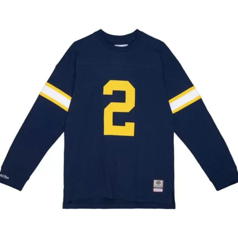 Men Mitchell & Ness T-Shirts & Tops-N&N Longsleeve Tee University Of Michigan 1997 Charles Woodson