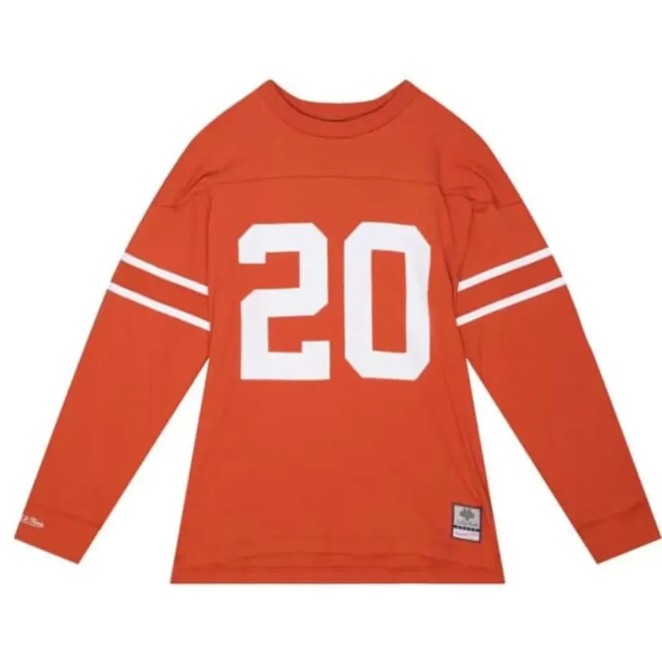 Men Mitchell & Ness T-Shirts & Tops-N&N Longsleeve Tee University Of Texas At Austin 1977 Earl Campbell