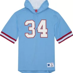 Men Mitchell & Ness Hoodies & Sweatshirts-N&N Mesh Hoody Houston Oilers 1979 Earl Campbell