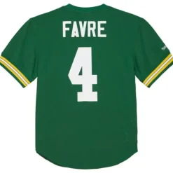 Men Mitchell & Ness T-Shirts & Tops-N&N Mesh Top Green Bay Packers 1994 Brett Favre