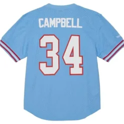Men Mitchell & Ness T-Shirts & Tops-N&N Mesh Top Houston Oilers 1983 Earl Campbell