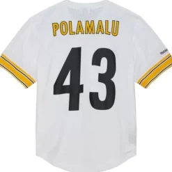 Men Mitchell & Ness T-Shirts & Tops-N&N Mesh Top Pittsburgh Steelers 2005 Troy Polamalu