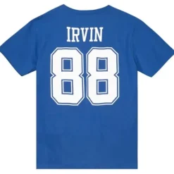 Men Mitchell & Ness T-Shirts & Tops-N&N Royal Dallas Cowboys Michael Irvin