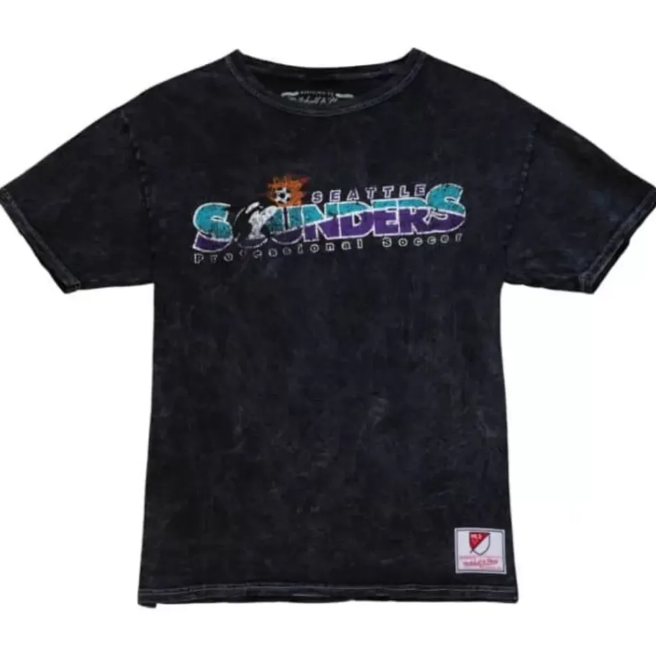 Men Mitchell & Ness T-Shirts & Tops-Now & Then Tee Seattle Sounders Fc