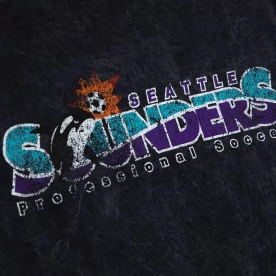 Men Mitchell & Ness T-Shirts & Tops-Now & Then Tee Seattle Sounders Fc