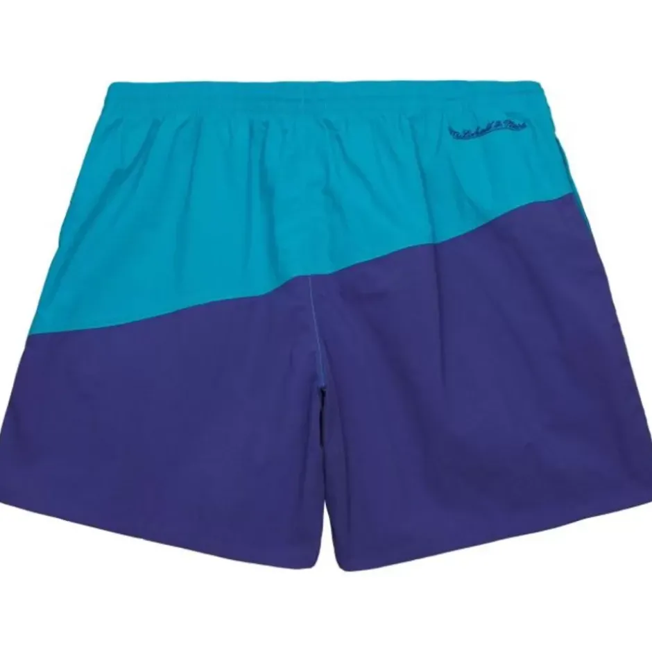 Men Mitchell & Ness Shorts-Nylon Utility Shorts Charlotte Hornets