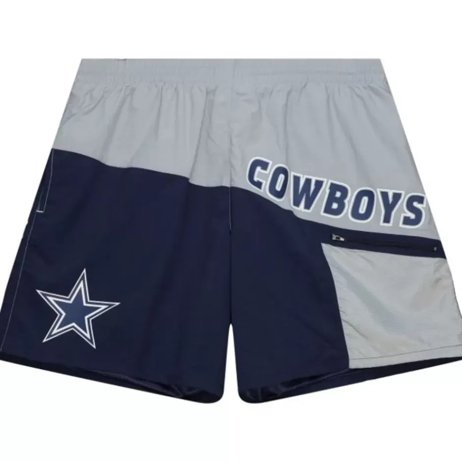 Men Mitchell & Ness Shorts-Nylon Utility Shorts Dallas Cowboys